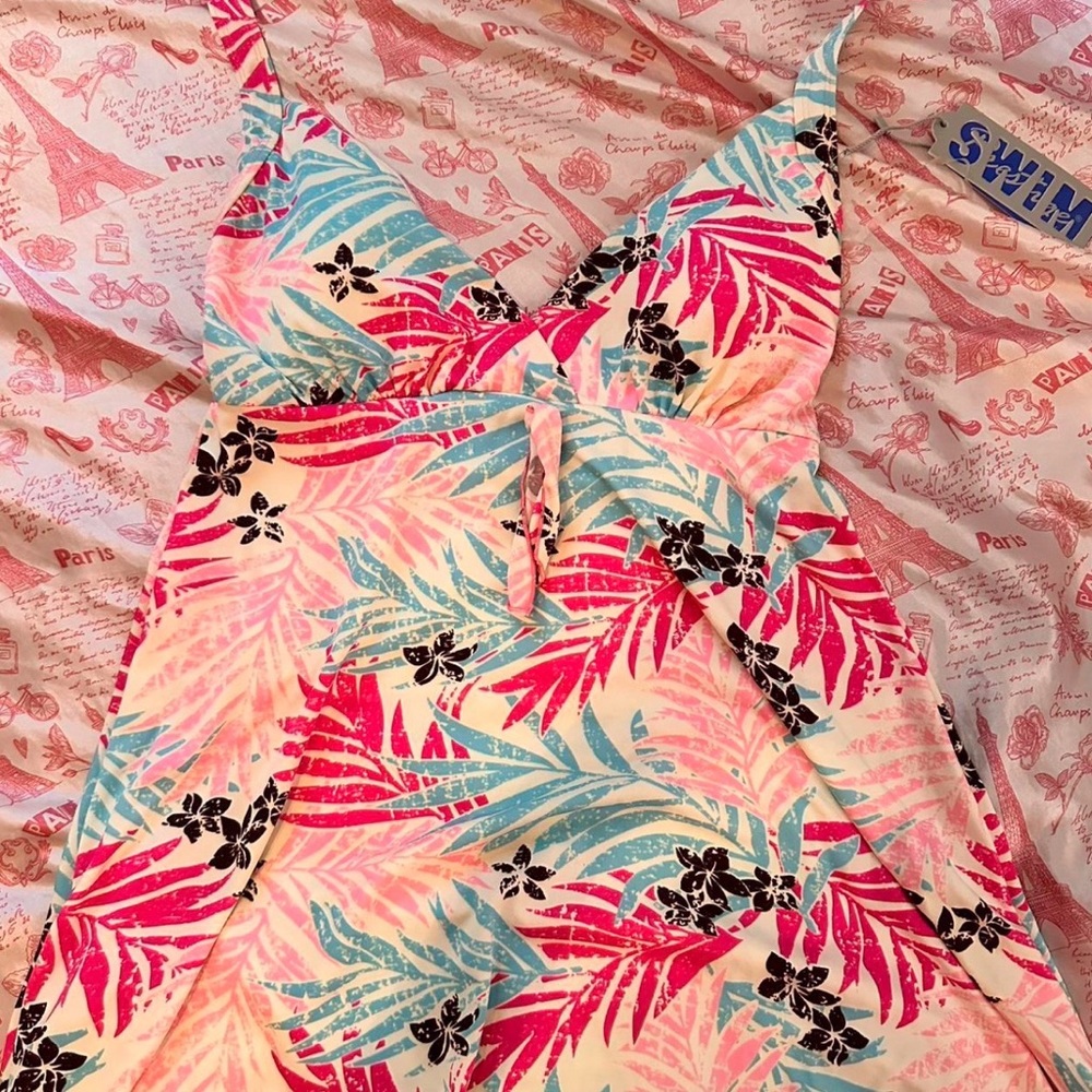 Tropical Print Summer Dress